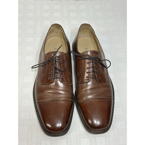 J Johnston Murphy Brown Leather Oxford Toe Cap Dress Shoes Size 11.5 M COMFORT main image 8